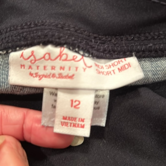 Isabela sz 12 Midi Maternity Short  by Ingrid & Isabel with Crossover Band - Picture 3 of 3